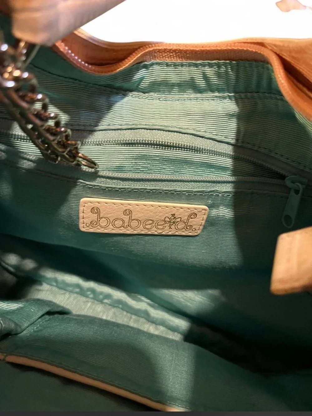Cream Stud-Accent Hobo Bag with Buckle Detail - Picture 3 of 3